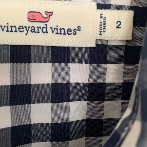 Vineyard Vines ladies dress shirt blue gingham button down size 2 - Picture 6 of 6
